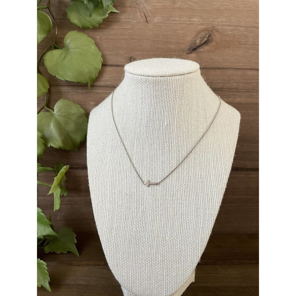 Estate Jewelry - Sterling Silver Cross Necklace - 16” - Minimalist Delicate